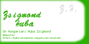 zsigmond huba business card